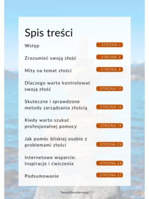 złość pod kontrolą książka mobi pdf spis treści
