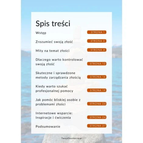 złość pod kontrolą książka mobi pdf spis treści
