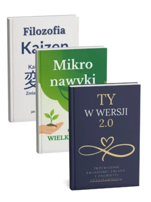 Pakiet 3 e-booków o zmianie nawyków i rozwoju osobistym – Kaizen, mikro nawyki i świadoma zmiana