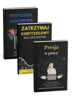Pakiet 3 e-booków o stresie i presji w pracy – wypalenie zawodowe, regulacja kortyzolu i radzenie sobie z napięciem