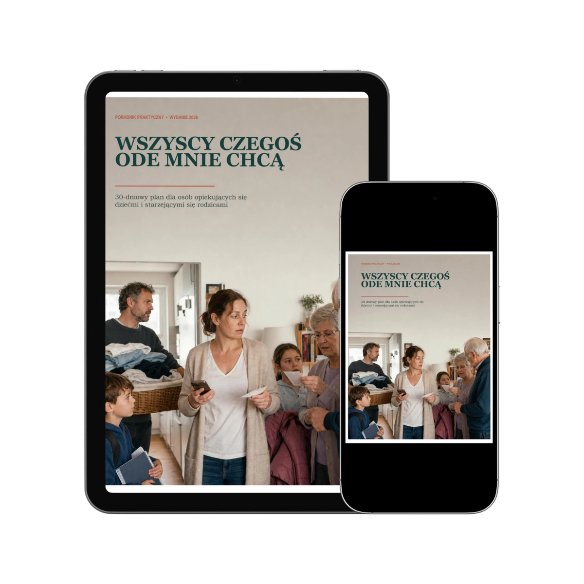 Okładka e-booka Wszyscy czegoś ode mnie chcą o opiece nad dziećmi i starzejącymi się rodzicami